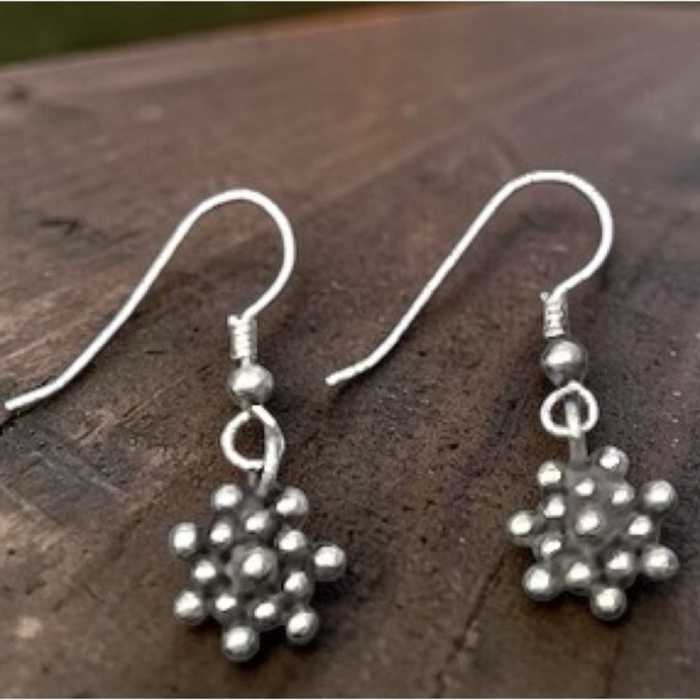 Bali Silver Earrings With Silver Hooks